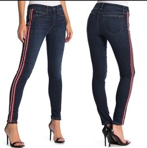 Joe's Jeans Mid Rise Athletic Stripe Skinny Jean
